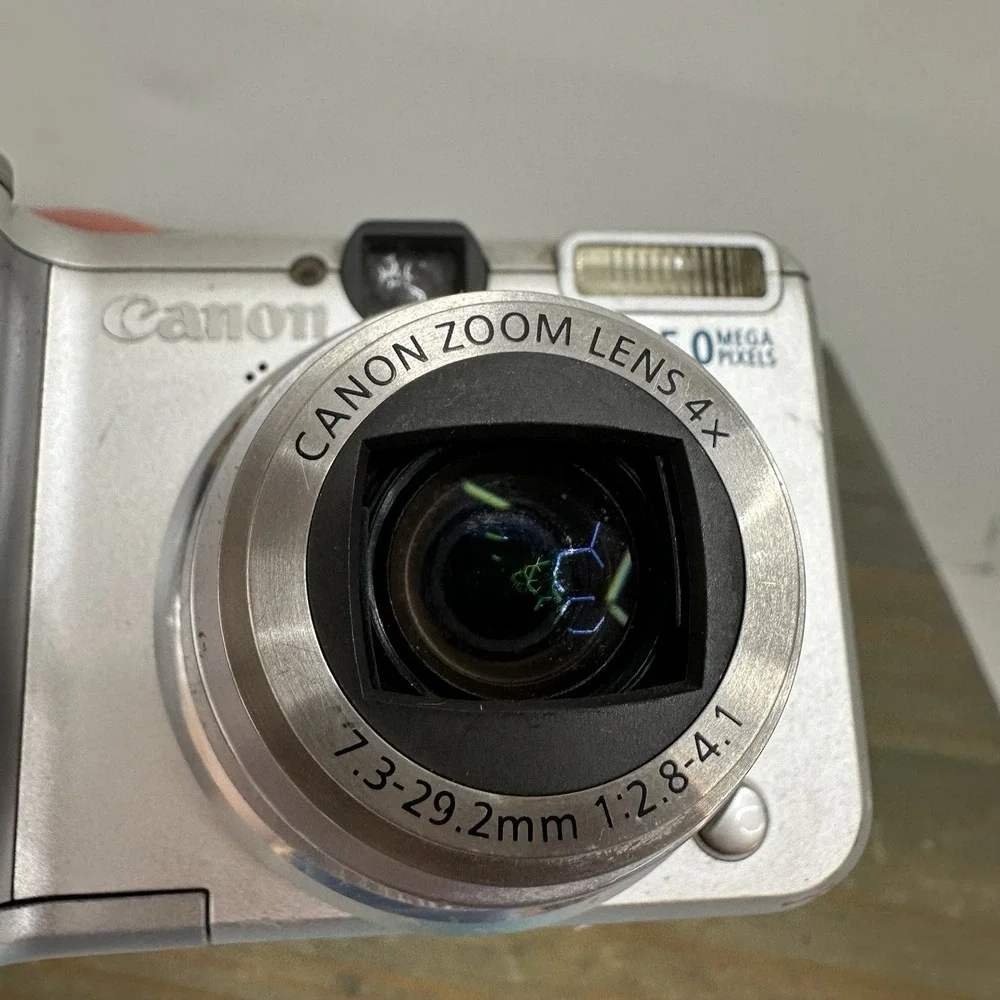 Canon PowerShot A610 Digital Camera Flip Screen 5.0MP Silver - Tested & Working!